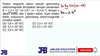 Medan magnetik dalam sebuah gelombang elektromagnetik dinyatakan dengan persamaan B  15 x 105 [upl. by Eyla]