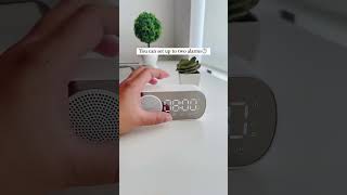 Multifunction Mirror 2 Digital Alarm Clock Snooze  Portable Wireless Speaker Bluetooth 50 buy [upl. by Blondelle631]