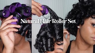 Roller Set on Natural Hair [upl. by Hersch]