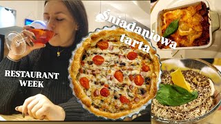 VLOG Wyjście na Restaurant Week I Przepis na szybką śniadaniową tartę z ciasta francuskiego🥧 [upl. by Airda883]