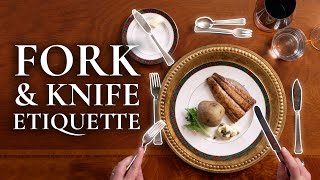 How to Eat with Fork amp Knife Etiquette Basics amp Beyond [upl. by Elysia]