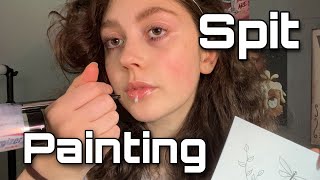 ASMR  SPIT PAINTING YOU AND YOUR TATTOO [upl. by Yerocal691]