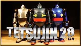 Soul of Chogokin TETSUJIN 28 GX24 GX24M amp GX24N diecast robot figure review [upl. by Evad817]