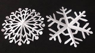 Kağıttan Kar Tanesi Yapımı  Şablonsuz İki Basit Yöntem  DIY Paper Snowflake [upl. by Fitzsimmons]