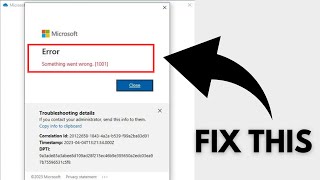 Fix Something Went Wrong 1001 Microsoft 365  Outlook  OneDrive [upl. by Ellertnom]