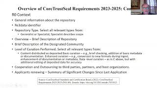 SERVIR West Africa Training on Data Stewardship and the CoreTrustSeal Requirements Session 5 [upl. by Bortz]