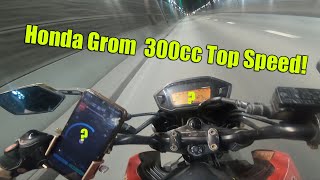 Honda Grom CBR300 Engine Swap Top speed 2023 Honda Grom 300cc [upl. by Florella]