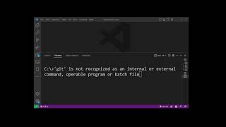 VSCode Terminal git is not recognized as internal or external command add gitcmd and gitbin [upl. by Aurora]