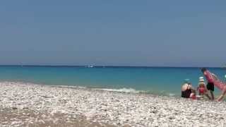 On the beach  RhodesIxia 20140718 [upl. by Nahgrom]