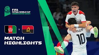 HIGHLIGHTS Afghanistan v Angola  FIFA Futsal World Cup Uzbekistan 2024 [upl. by Deraj548]