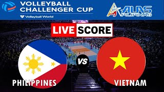 PHILIPPINES vs VIETNAM  Quarterfinals FIVB Womens Volleyball Challenger Cup 2024  Live Score [upl. by Nazus]