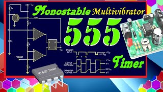 Monostable multivibrator with 555 timer [upl. by Kornher]