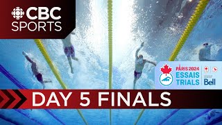 2024 Canadian Olympic amp Paralympic Swimming Trials Finals  Toronto  Day 5  CBC Sports [upl. by Budding]