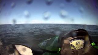 Kawasaki Ultra 300X flat too choppy water [upl. by Siuqramed]