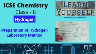 ICSE Std 8 chemistry Preparation of Hydrogen via Laboratory method  Hydrogen [upl. by Letty]