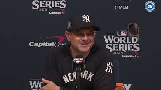 2024 World Series Aaron Boone compares Yankees amp Dodgers rotation talks pitching to Shohei Ohtani [upl. by Lillie]