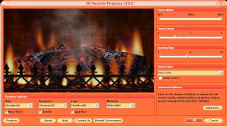 3D Realistic Fireplace Screensaver  Virtual Fireplace with crackling fire sounds full hd [upl. by Auod470]