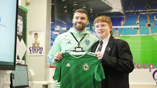 Leeds United Player Stuart Dallas visits Outwood Academy Hemsworth [upl. by Benia917]