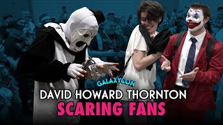 Art the Clown scares fans at GalaxyCon  David Howard Thornton [upl. by Levan117]