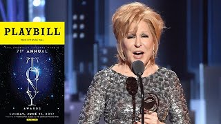 Let Bette Midler Speak Her Hilarious Acceptance Speech at 2017 Tony Awards [upl. by Skardol]