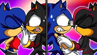 SONICA amp SHADINA KISSED SONIC amp SHADOW  Sonic Comic Dub Compilation [upl. by Anrim]