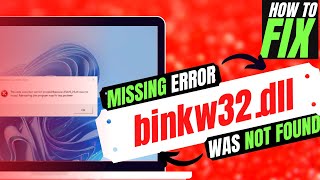 2022 How To Fix binkw32dll Missing Error ✅Not found error💻 Windows 10117 💻 3264bit [upl. by Shelden]