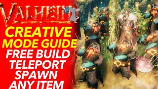 VALHEIM CREATIVE MODE  Free Build Spawn Any Item Teleport God Mode Tutorial [upl. by Margarethe]