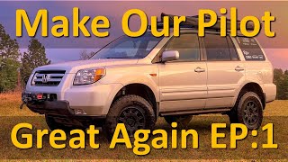 Make Our Pilot Great Again EP1 Salvage Yard Seatbelts Adventure Honda Pilot 20032008 [upl. by Bultman]