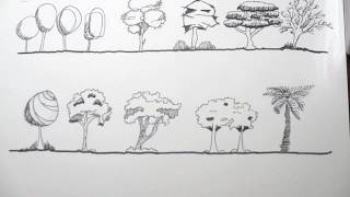 Mimari ağaç çizimi nasıl yapılır How can we draw architectural trees sketch [upl. by Lieno796]