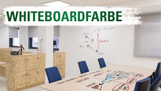 Whiteboard erstellen mit Whiteboardfarbe  Magnetfarbe  Tafellack  Projektionsfarbe [upl. by Obediah]