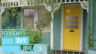 DIY Front Door Makeover DIY  Great Home Ideas [upl. by Ostraw597]