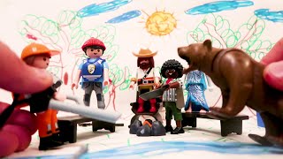 The Bear and the Humans  Playmobil Story [upl. by Eelessej]