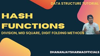 Hash Functions in Hashing  Data Structure Tutorial in Hindi [upl. by Esilahc]