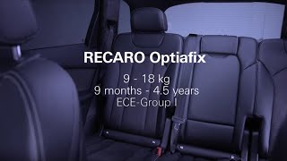 RECARO Optiafix How to install the child seat correctly [upl. by Eibbil]