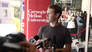 Facebook CEO Mark Zuckerberg Visits CMU [upl. by Satsoc]