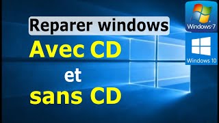 réparer le windows 7 8 10 avec cd et sans cd [upl. by Akinhoj991]