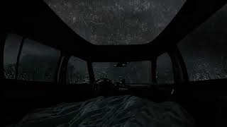 Rain and thunder sound😴Deep Sleep with Rain Sounds on Camping Car Window  Car Camping⛈️ [upl. by Tnomyar562]