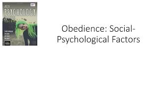 AQA A Level Psychology  Social influence  Obedience SocialPsychological Factors [upl. by Repsihw]