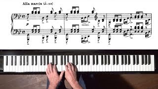 Rachmaninoff Prelude Op23 No5 TUTORIAL P Barton FEURICH piano [upl. by Ynna]