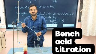 bench acid titration  find strength of bench acid using standard alkali metal titration [upl. by Nylatsirhc436]