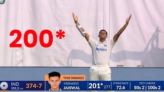 Yashasvi Jaiswal 200 Run England  Jaiswal double hundred  Jaiswal dohra shatak [upl. by Thorne]