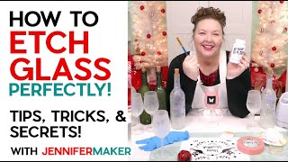 How to Etch Glass Perfectly Tips and Tricks for BETTER Results [upl. by Loralyn573]