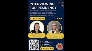 TSMA Residency Interview Advice Series Part 1  Dr Barron [upl. by Burnsed]