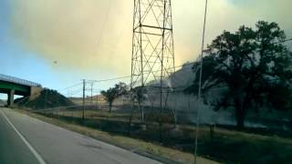 Tejon Ranch Fire near LebecCA [upl. by Ecirum]