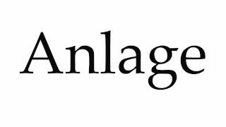 How to Pronounce Anlage [upl. by Singleton]