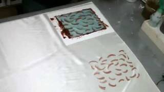 Screen Printing Fabric with Natural Dyes Part One [upl. by Yknip]