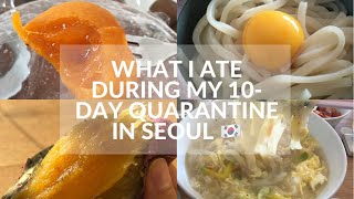 슬기로운 격리생활 입국 브이로그  WHAT I ATE DURING MY 10 DAY QUARANTINE in SEOUL 🇰🇷 [upl. by Yssim]