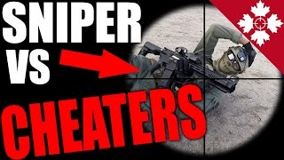 Airsoft CHEATERS VS SNIPER  Airsoft Sniper Scopecam Gameplay [upl. by Ainig284]