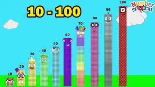 Numberblocks Comparison 10 20 30 40 50 60 70 80 90 100 Standing tall Numberblocks [upl. by Ainiger]