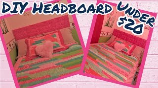 DIY DOLLAR TREEJoanns TUFTED HEADBOARD  UNDER 20  EASY HEADBOARD  NO SEW [upl. by Lillian]